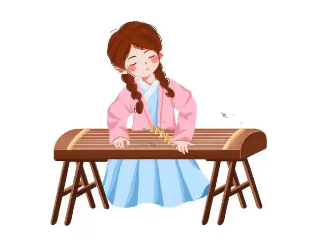 卡通古筝人物元素gif动态图古筝人物元素[gif]gif下载 - 觅知网