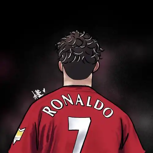 背影c罗插画图片壁纸