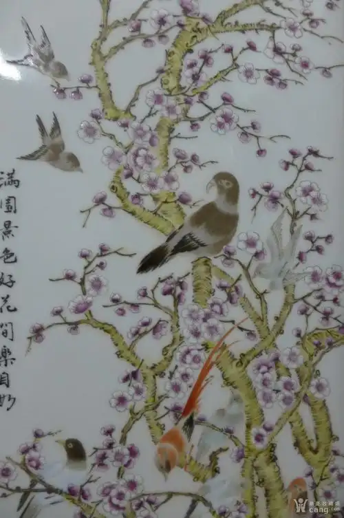 刘雨岑花鸟瓷板画