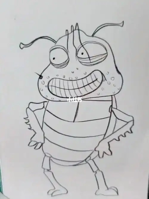 屎壳郎  #爆笑虫子  #绘画过程  #爱画画的孩子  #简笔画