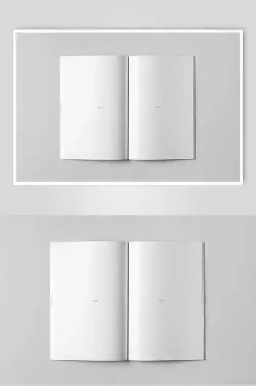 空白纯色创意书籍贴图样机