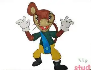 一只耳简笔画涂色