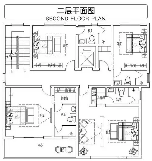 三层新中式带院别墅,200平带地下室的宅院设计,喜欢可以收藏