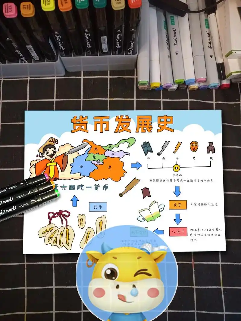 货币发展史手抄报,有可打印的电子版.货币发展史,货币的演变手 - 抖音