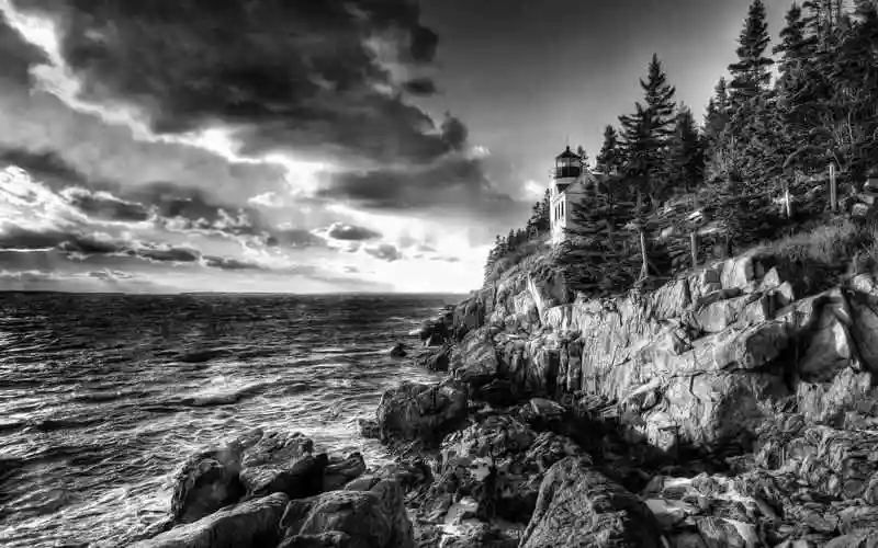 澳洲黄金海岸风景图片黑白