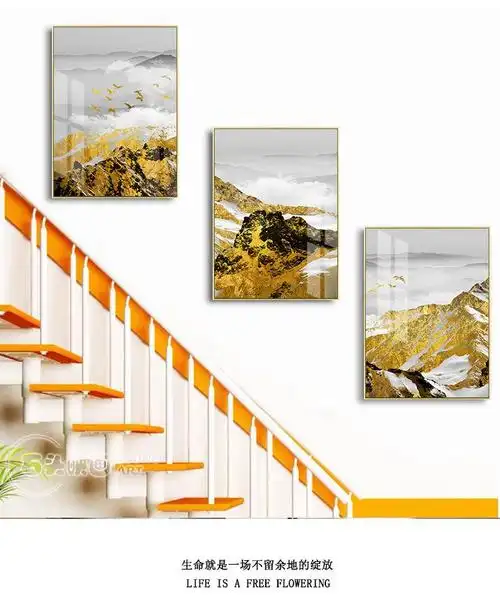 楼梯间装饰画楼梯间转角装饰画loft复式楼走廊玄关过道口挂画客厅背景