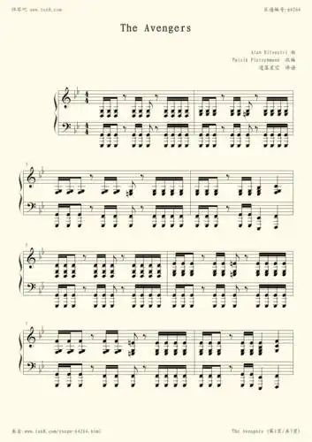 钢琴谱 - the avengers(复仇者联盟主题曲)——特效钢琴