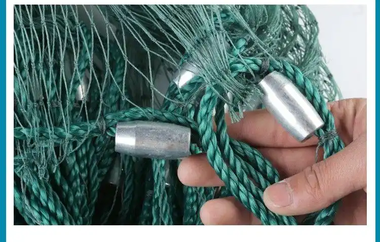 拉网渔网拉鱼网鱼塘拖鱼网隔网围网加粗加重 加重坠子3米高 40米长4指