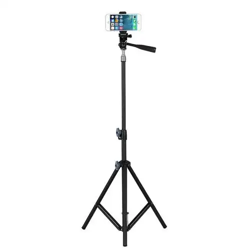 火豹室外主播手机直播支架三角架落地户外自拍杆摄影宿舍手机架立式