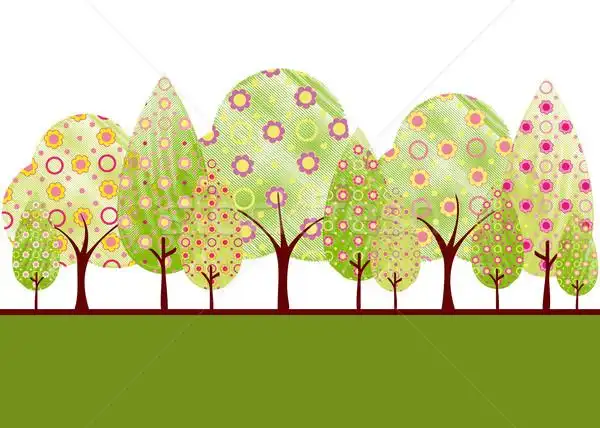 商业照片 / 矢量图: 抽象 · 春天 ·树·花· 森林 / abstract