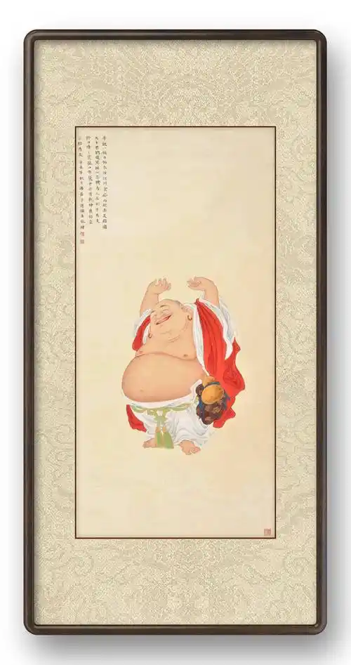 中国传统酒文化的特色之一就是诗与酒的不解之缘_工笔_应访_弥勒佛