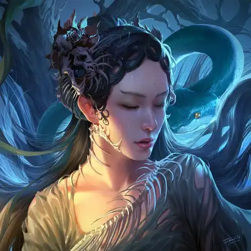 古风cg插画 妖 插画师:zeroxn