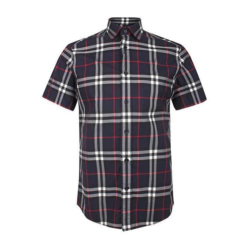 burberry博柏利男士棉质短袖衬衫80208721