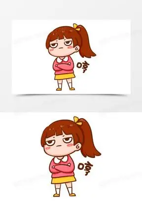 卡通手绘翻白眼表情元素