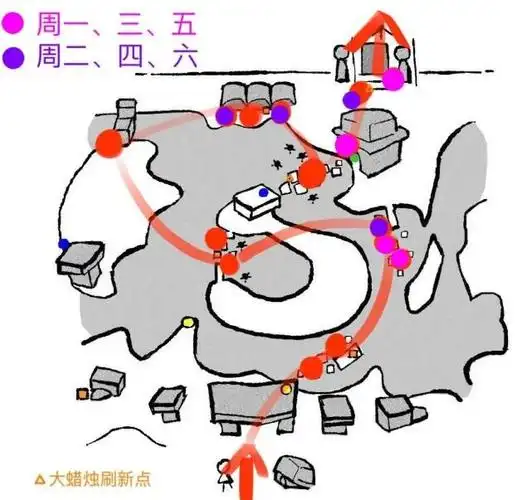 光遇暮土地区每日蜡烛路线