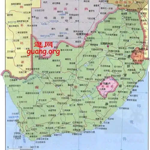 南非地图,南非地图高清中文版