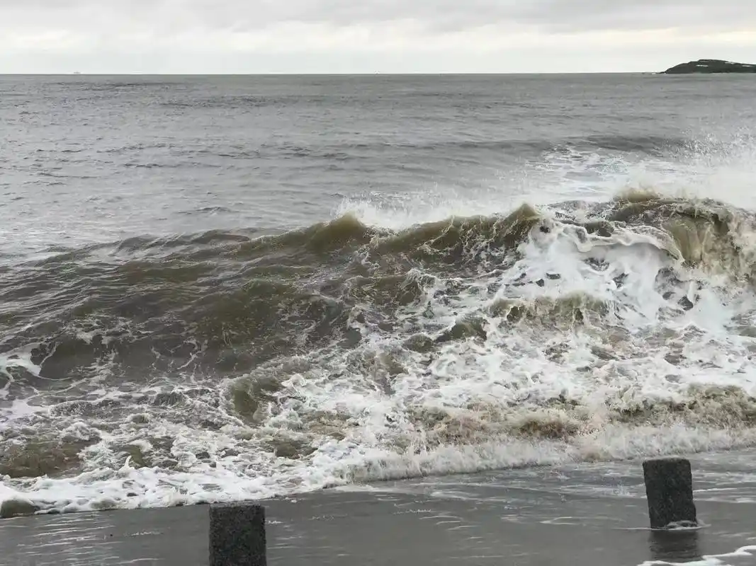 海边退潮后冲出来的图案