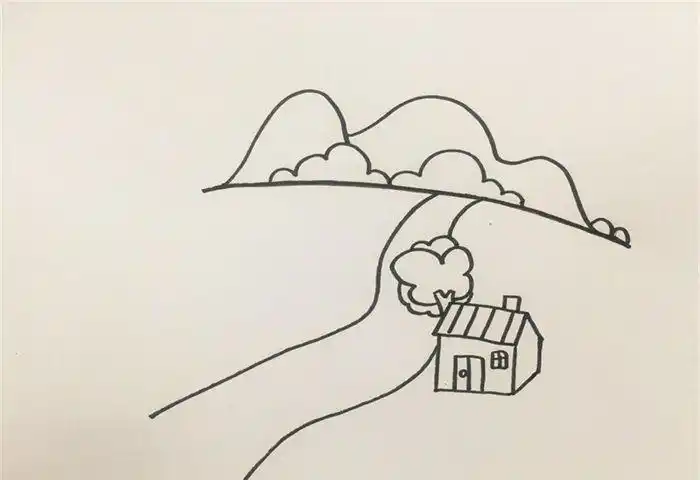 画家乡平原简笔画