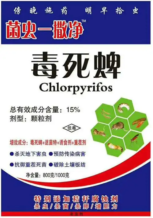 毒死蜱颗粒杀虫剂 甘蔗小麦花生大豆地下深层土壤害虫杀虫剂