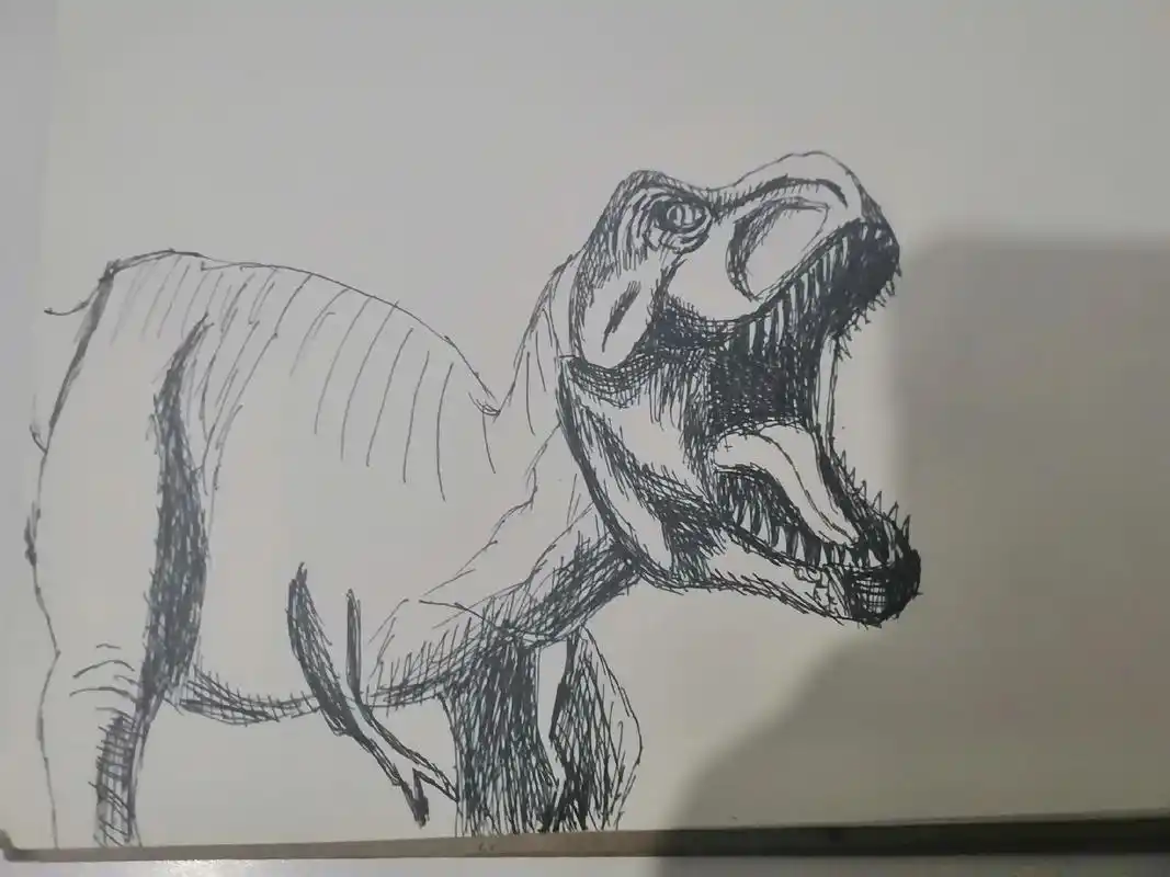 今天来教大家画特暴龙.#@###侏罗纪世界 - 抖音