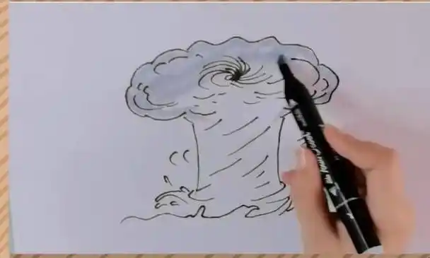 台风简笔画怎么画