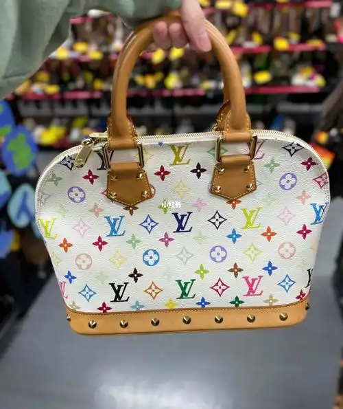 lv白贝壳三彩手提包