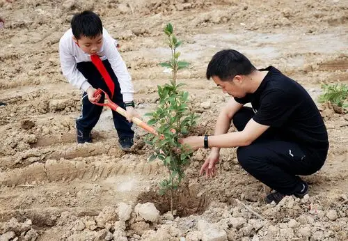 植树造林,功在当代,利在千秋—东环小学1707班开展植树微社团活动