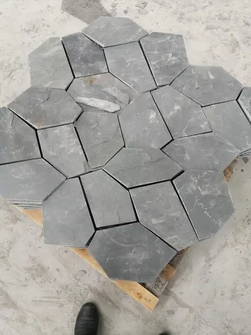 天然冰裂纹青石板庭院铺路石