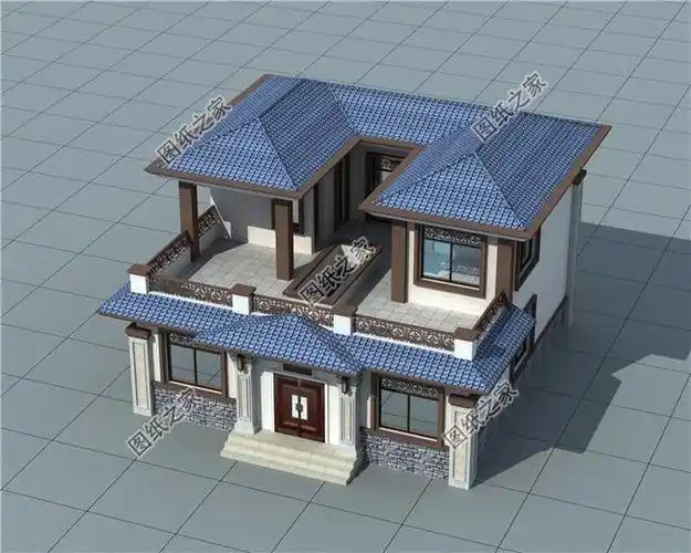 农村现代风格二层四合院(农村小型四合院经典户型)