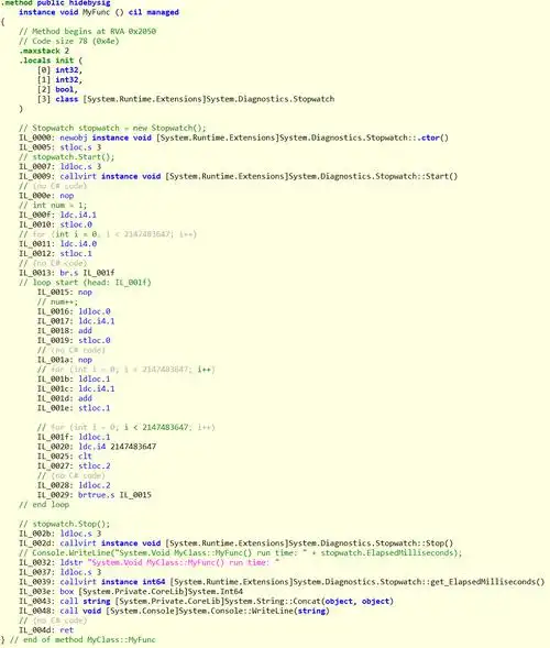 获取c#中方法的执行时间及其代码注入