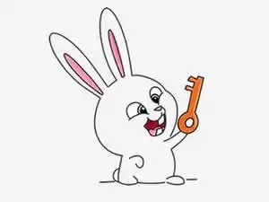 爱宠大机密兔子小白简笔画