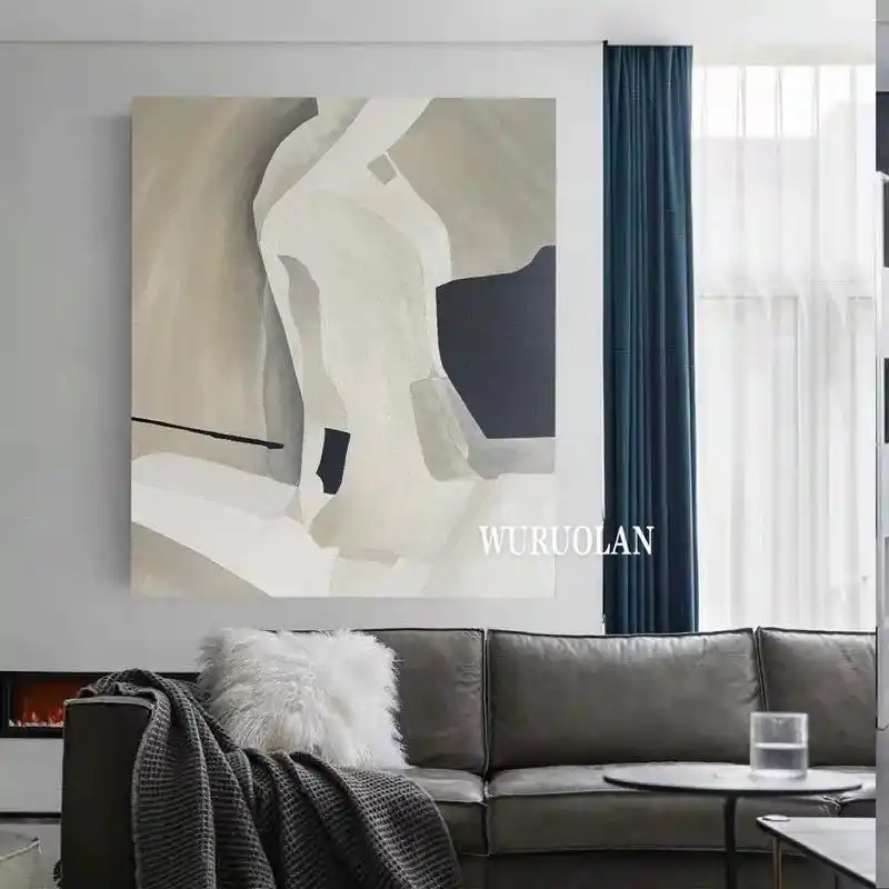 抽象派主义.手绘肌理——客定#软装搭配 #创作灵感 #丙烯画 - 抖音