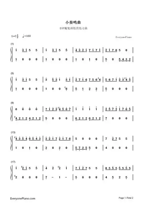小奏鸣曲-sonatina双手简谱预览1
