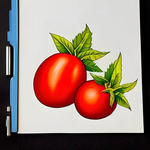 圣女果简笔画图片