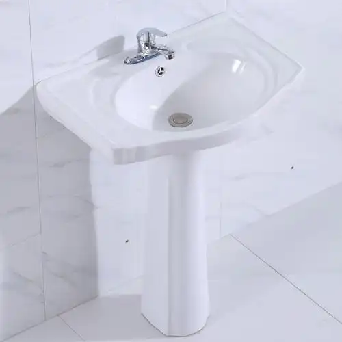 单买支柱陶瓷面盆洗脸盆洗脸池陶瓷卫生间洗脸盆落地洗手盆单盆卫生