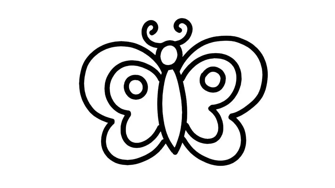 【简笔画素材分享16】6款卡通小蝴蝶 分享6款卡通小蝴蝶高清线稿素材