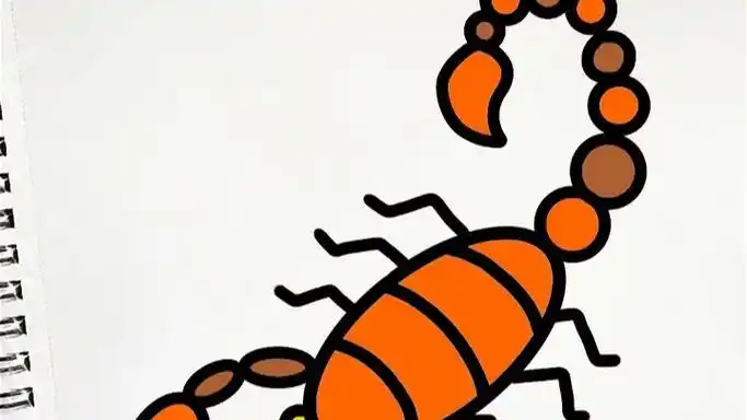 蝎子简笔画教程来啦～教你4步画出小蝎子