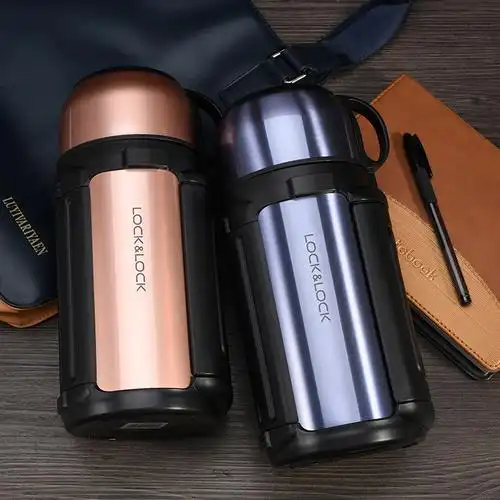 乐扣乐扣保温杯不锈钢大容量水杯子旅行户外保温壶1.2l/1.5l/1.8l