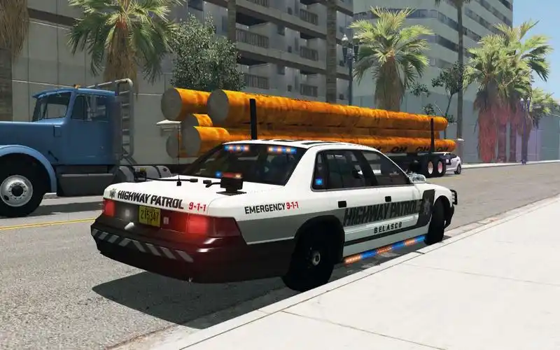 beamng警察模拟:内置警灯元帅(贝拉斯科高速公路警车).