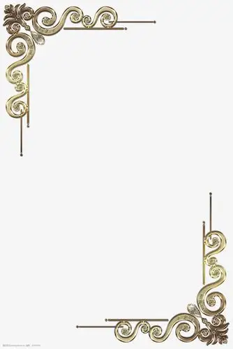 金色简约边框背景