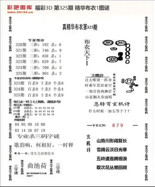 福彩3d精华布衣1