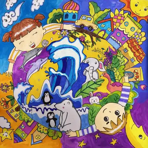 青岛市第52个"世界地球日"绘画大赛获奖作品选登(四)