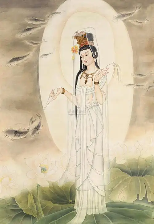 1745 水月观音 镜片