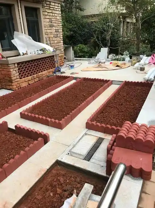 花池围砖市政园林彩色水泥花池砖花边砖花坛侧石花园围边园艺砖