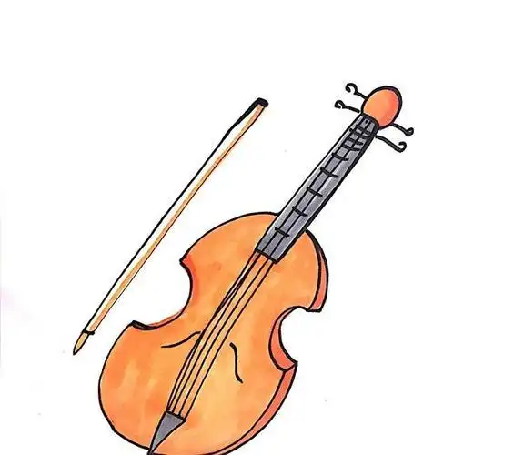 拿大提琴简笔画