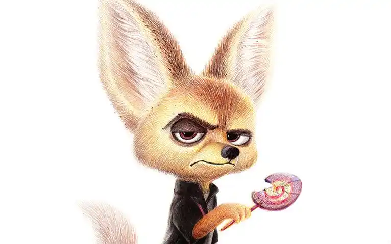 oy手绘·一天一画14·疯狂动物城·芬尼克