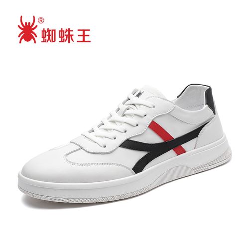 蜘蛛王男鞋网红爆款2022春夏鞋子男潮真皮时尚休闲板鞋