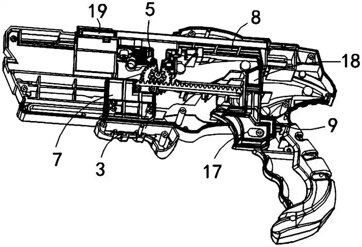 一种发射式陀螺枪