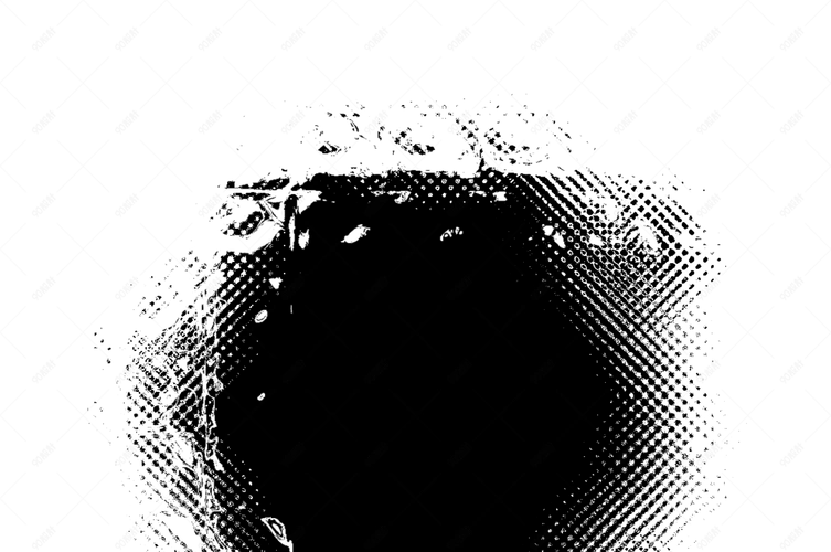 水彩黑色卡通洞孔【免抠元素png】-90设计网