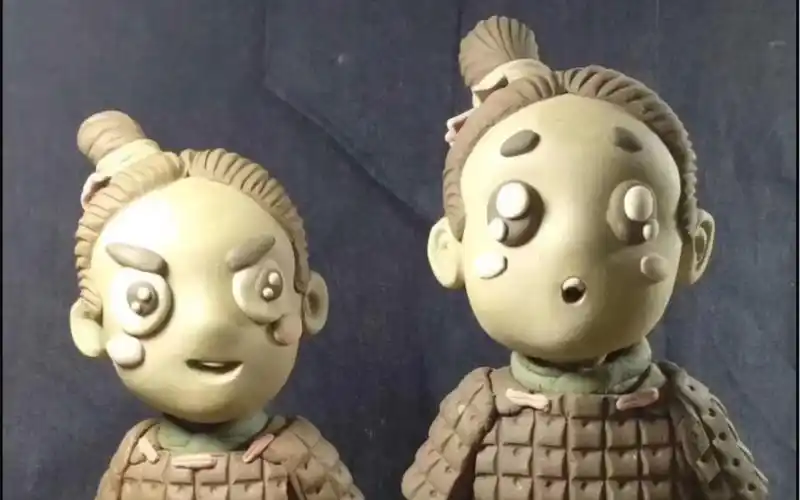 迷你q版陶艺兵马俑